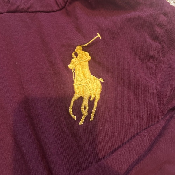 Polo Ralph Lauren Boys burgundy Long sleeved t-shirt with good - Picture 4 of 5